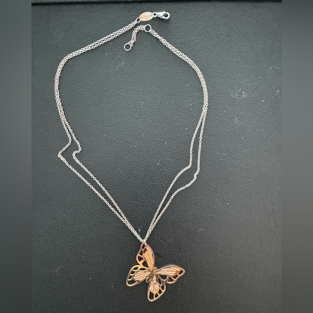 NOMINATION Gold Butterfly Pendant Necklace -Italian Brand 🇮🇹 - Picture 2 of 8